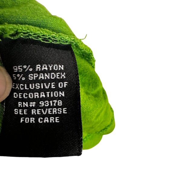 Premise Size XL Green Embroidered Trim Neckline Sleeveless Top - Picture 7 of 8